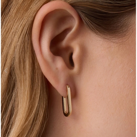 Gorjana Gold Plated Parker Huggies Earrings Retro-inspired Style High Finish - Picture 1 of 6